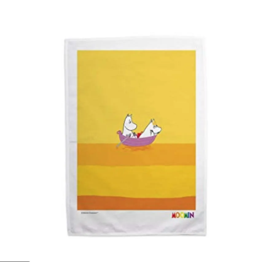 Moomin Tea Towel - Boat, Yellow