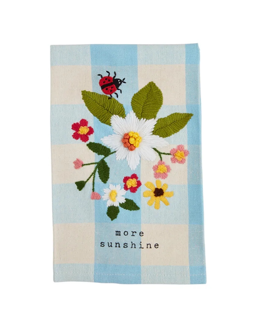 More Sunshine Embroidered Towel