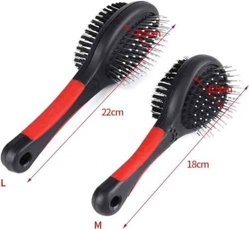 MY PET VET STORE. 06 Double Sided Dog Brush - Pins and Bristle Two-Sided Pet Brush for Detangling and Loose Hair Brand,101 F