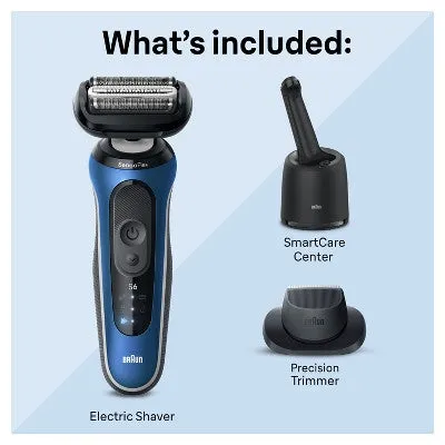 New - Braun Series 6-6172cc Rechargeable Wet & Dry Shaver   Smart Care Center