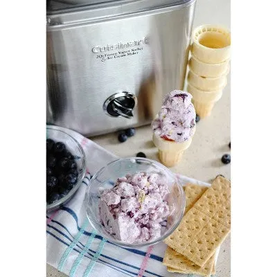 New - Cuisinart Pure Indulgence 2qt Frozen Yogurt-Sorbet & Ice Cream Maker - Chrome - ICE-30BCP1