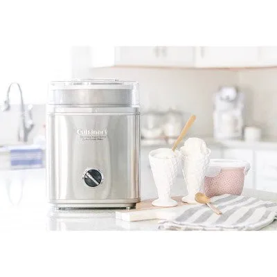 New - Cuisinart Pure Indulgence 2qt Frozen Yogurt-Sorbet & Ice Cream Maker - Chrome - ICE-30BCP1