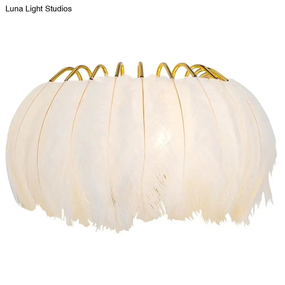 Nordic Feather Wall Sconce for Bedroom Ambient Lighting