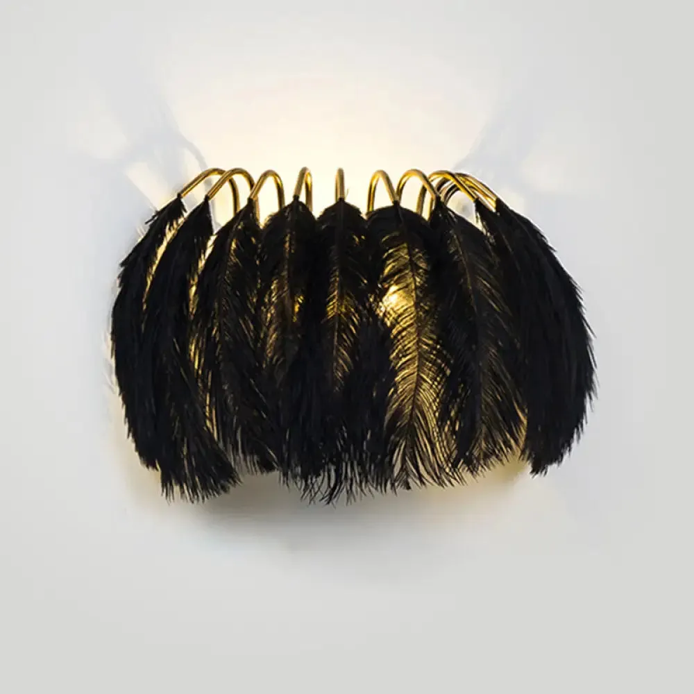 Nordic Feather Wall Sconce for Bedroom Ambient Lighting