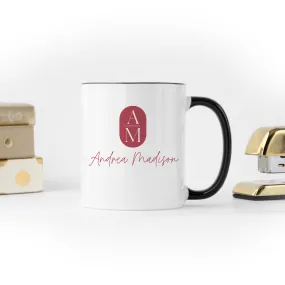 Oval Monogram Mug