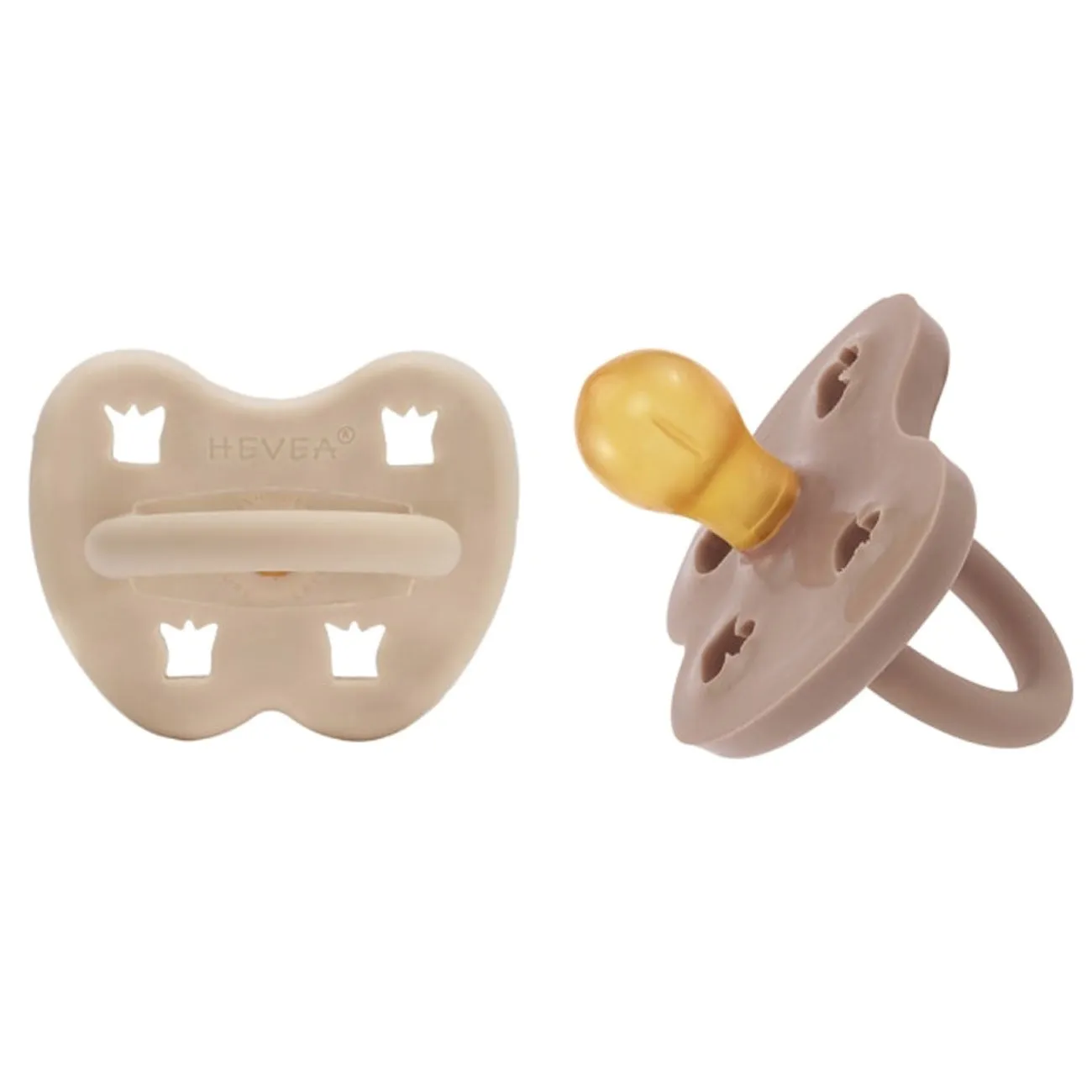 pacifier 2-pack 3-36 months Round - Sandy Nude/Tan Beige