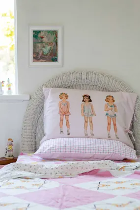 Paperdoll pillowcase *organic cotton