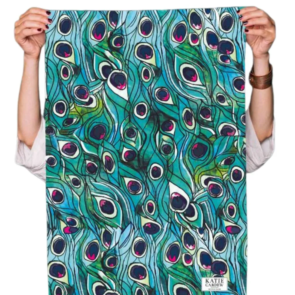 Peacock Pattern Tea Towel