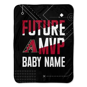 Personalized Arizona Diamondbacks MVP Baby Pixel Fleece Blanket