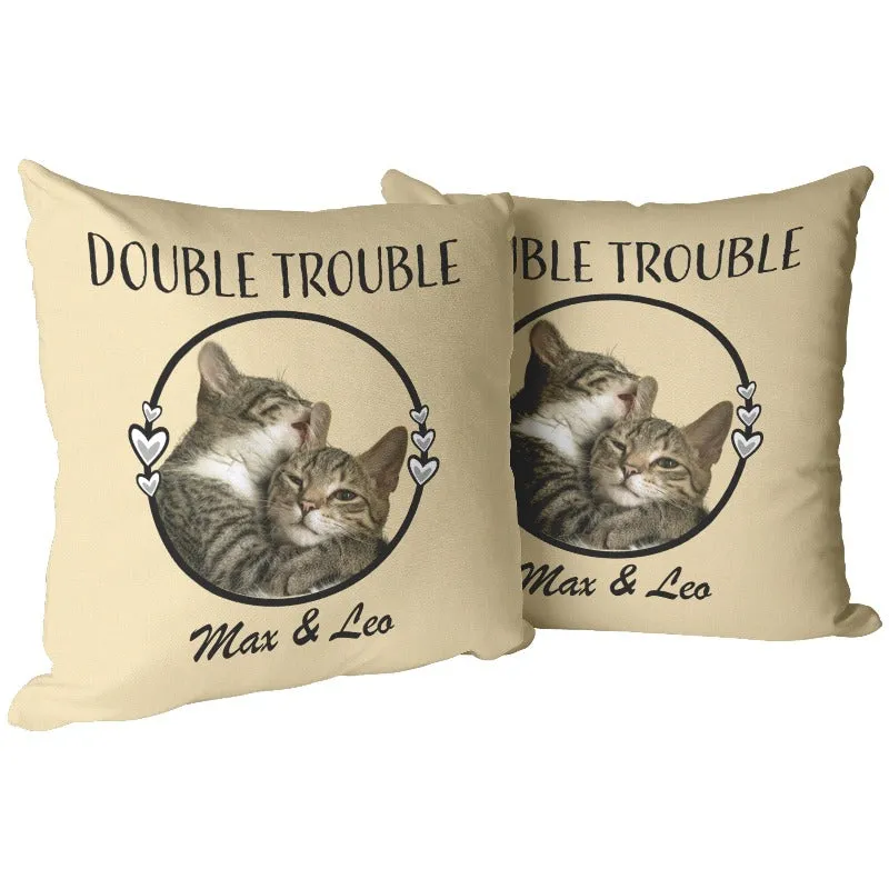 Personalized Cat Pillowcases With Names And Cats Photo