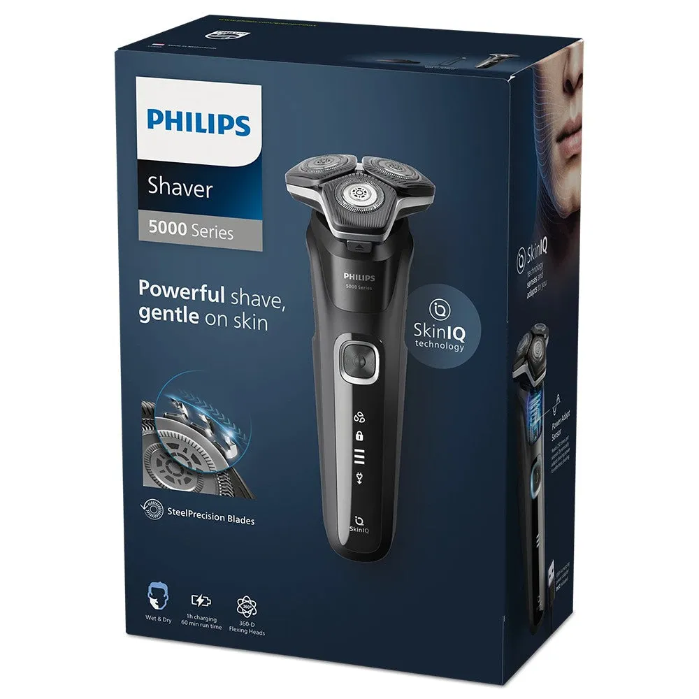 Philips Series 5000 Wet & Dry Electric Shaver - Deep Black | S5898/25