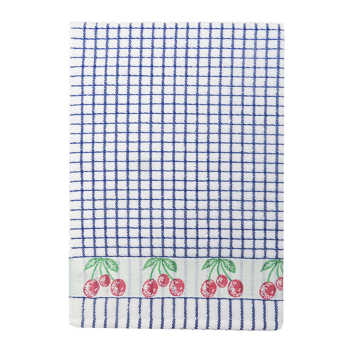 Poli-Dri Blue Cherries Cotton Jacquard Tea Towel