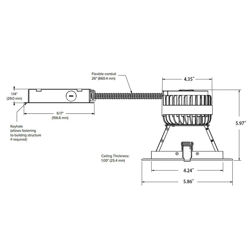 Prescolite LBRP-4SQD LiteBox Pro 4" Square Downlight Trim