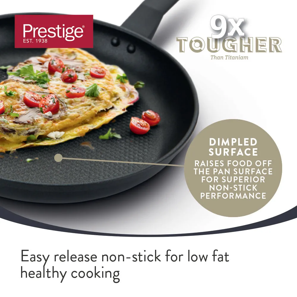 Prestige  9 x Tougher Aluminium Frypan Twin Pack, 21cm & 29cm