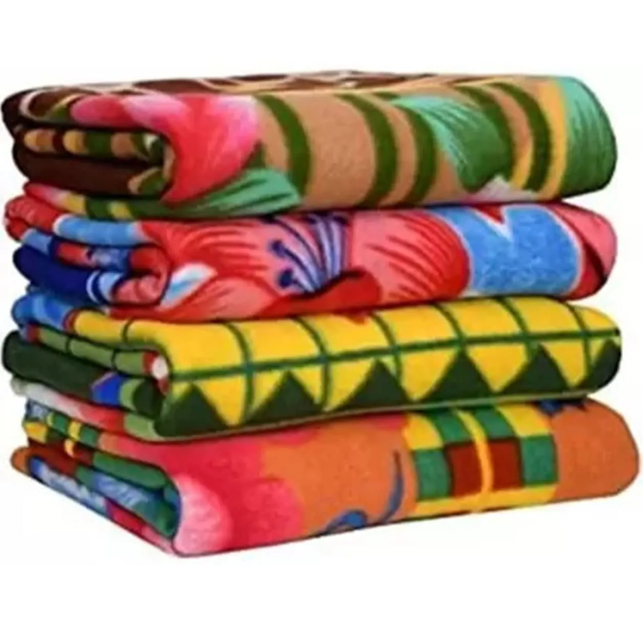 Printed Woolen Blanket for Winter | Blanket Combo (Pack of 4) (001_Blanket_4)