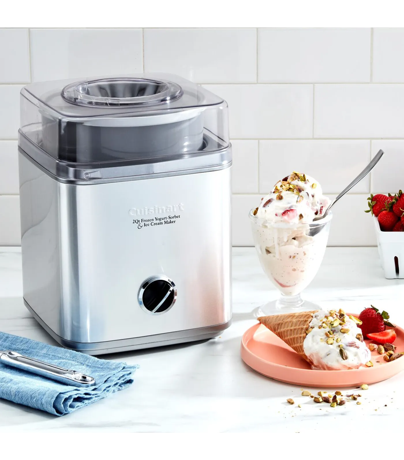 Pure Indulgence Ice Cream Maker -  Silver, 2 Quarts