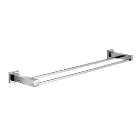 QUBI twin towel rail chrome