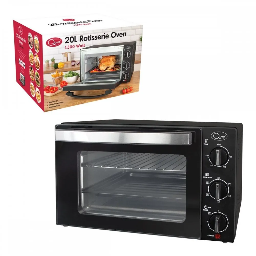 Quest 20L Rotisserie Oven - Black