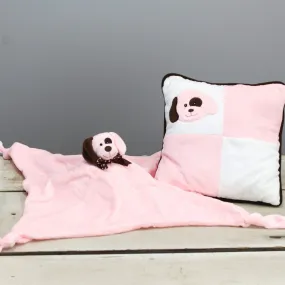 "Jean" the 20in Pink Puppy Pillow and Cuddle Blanket Set by KidKraft