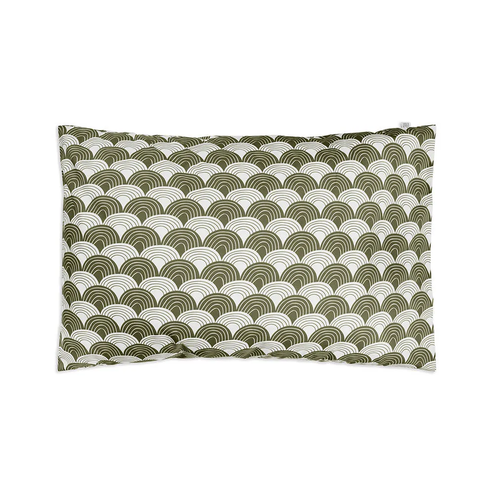 RAINBOWS | Olive green | Pillowcase | 60x70cm/ 23.6x27.5"