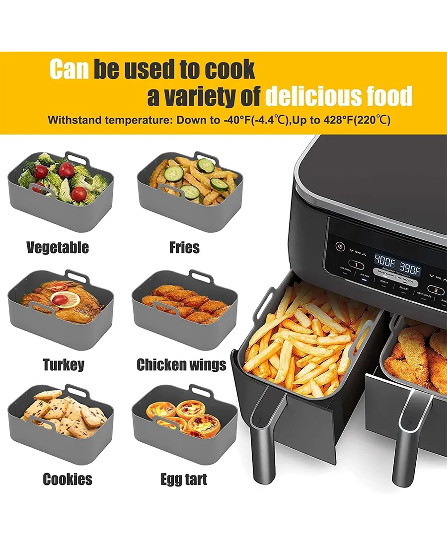 Rectangular Reusable Air Fryer Liners | Pack of 2