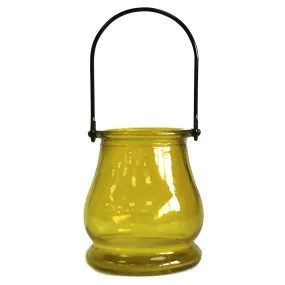 Recycled Candle Lantern - Yellow