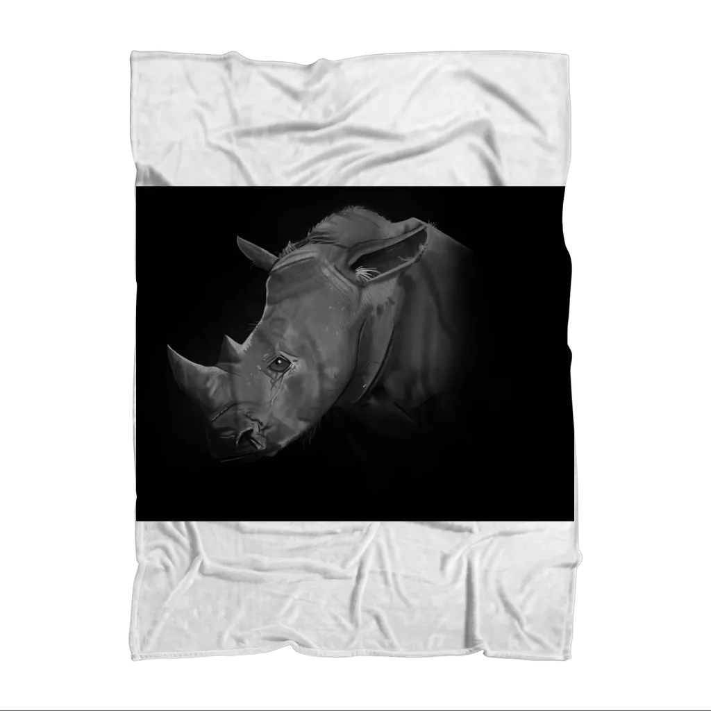 Rhino Sublimation Throw Blanket