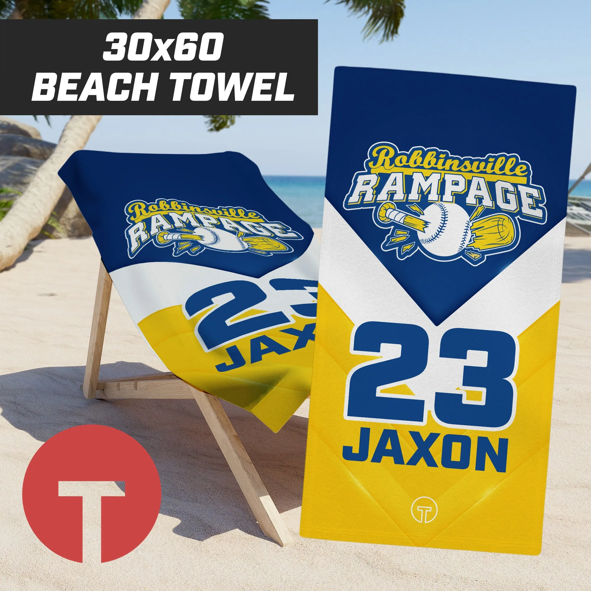 Robbinsville Rampage - 30"x60" Beach Towel