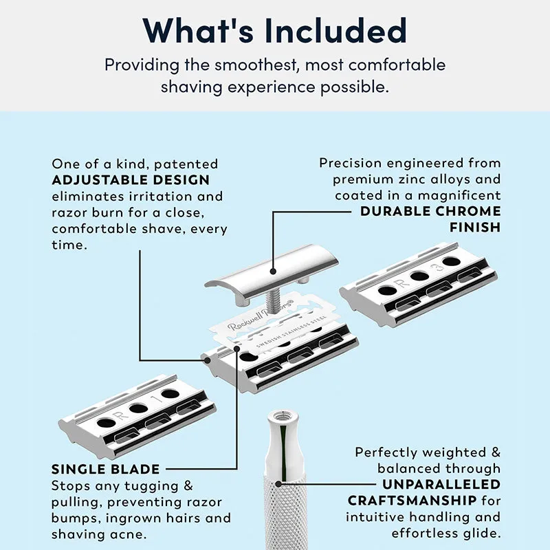 Rockwell Razors - 6C Razor, White Chrome