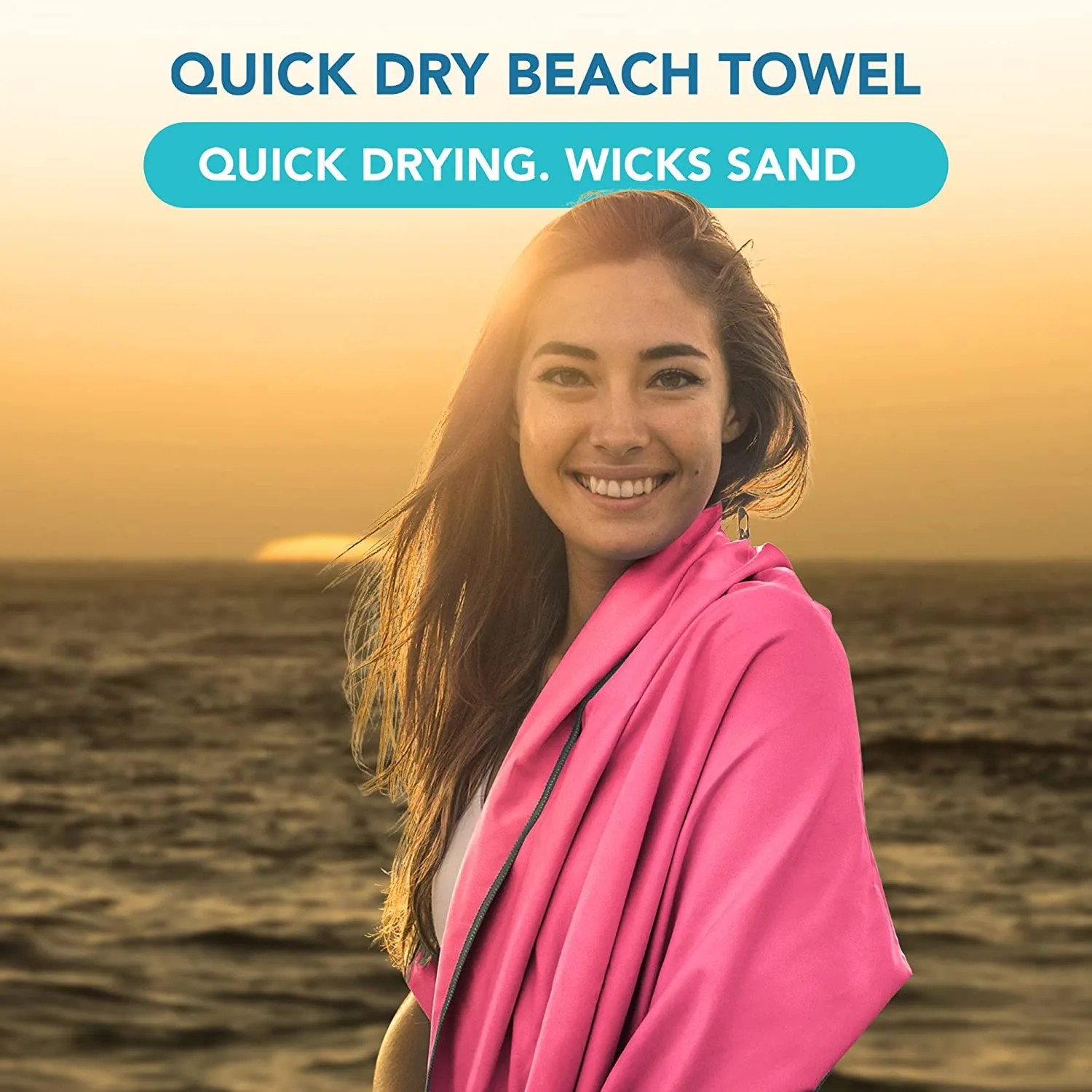 Ruby/Gray Towel