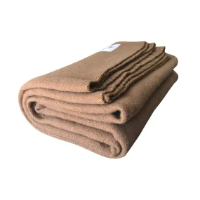 Rugged Tan Wool Camping Blanket