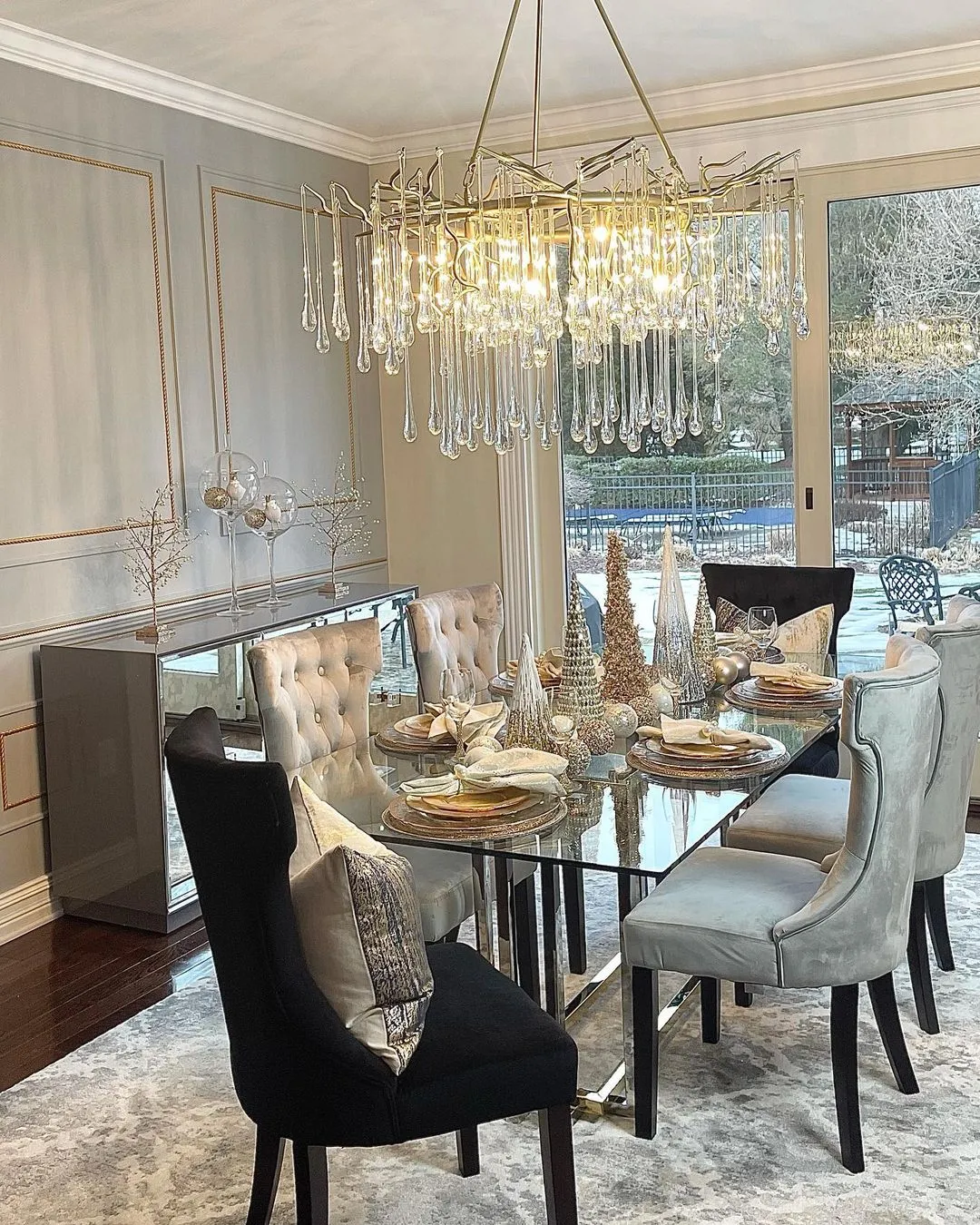 Rylight Luxury Branch Crystal Chandelier in Gold Finish