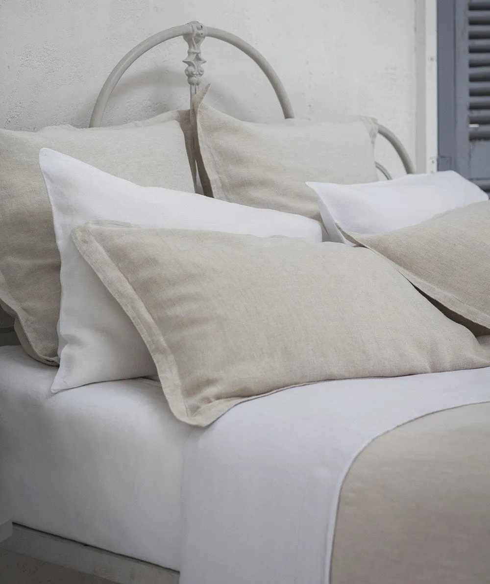 SAMPLE SALE<br>Picardie Ecru Linen Pillowcase Housewife