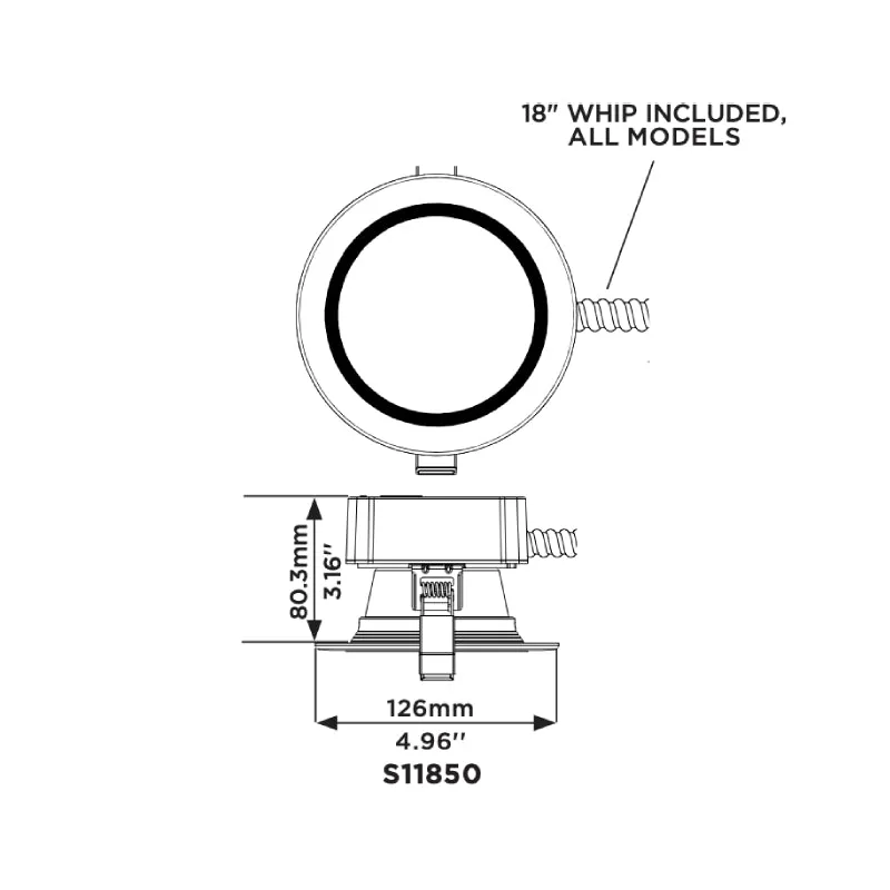 Satco S11850 4" 12W Commercial LED Downlight, CCT Selectable