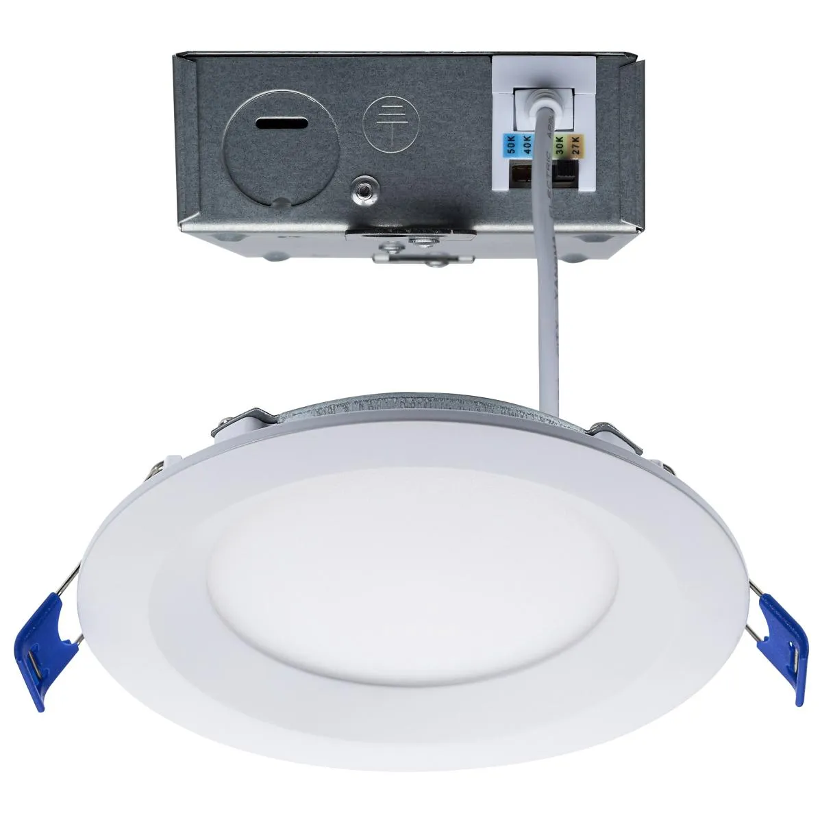 Satco S11870 12WLED/DW/4/CCT-SEL/RND/RD/WH 12W LED Low Profile Regress Baffle LED Downlight CCT Selectable