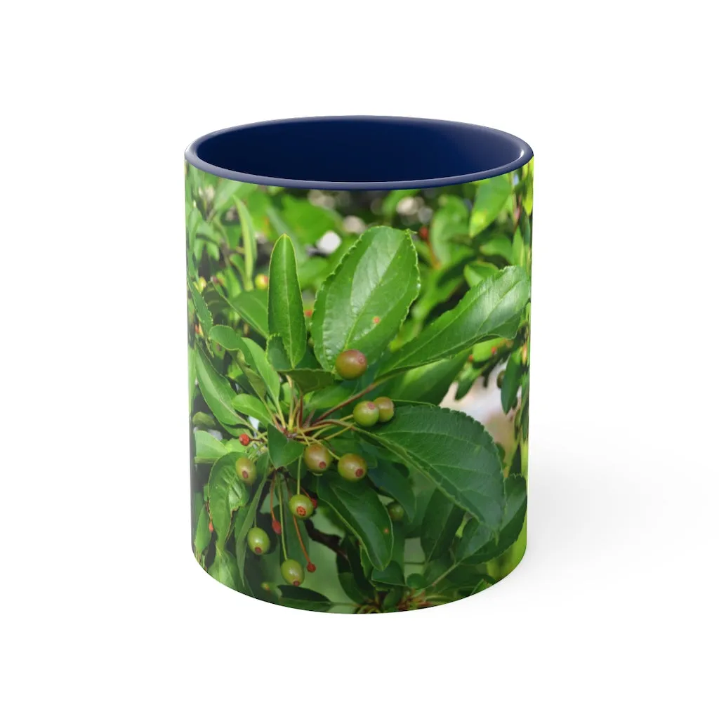 Seeds and Green Leaves Accent Coffee Mug, 11oz