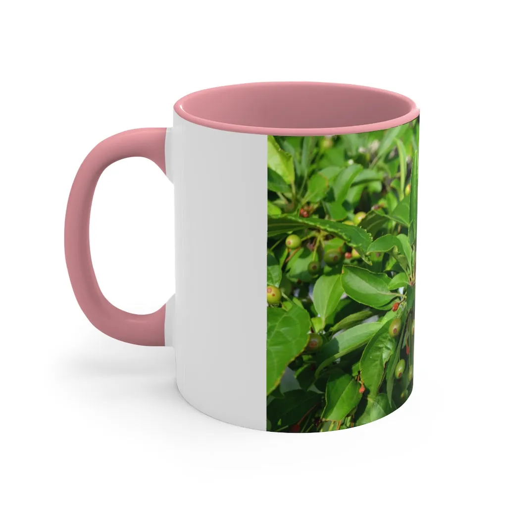 Seeds and Green Leaves Accent Coffee Mug, 11oz