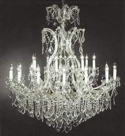 Set of 2-1 Chandelier Crystal Lighting Empress Crystal (TM) H38" W37" and 1 Large Foyer/Entryway Maria Theresa Empress Crystal (tm) Chandelier Lighting! H 52" W 46" - CS/1/21510/15 1   CS/52/2MT/24 1