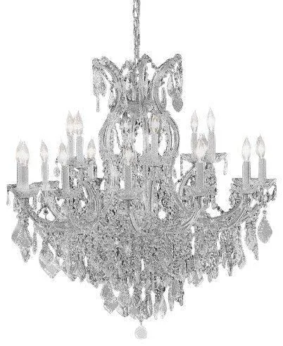 Set of 2-1 Chandelier Crystal Lighting Empress Crystal (TM) H38" W37" and 1 Large Foyer/Entryway Maria Theresa Empress Crystal (tm) Chandelier Lighting! H 52" W 46" - CS/1/21510/15 1   CS/52/2MT/24 1