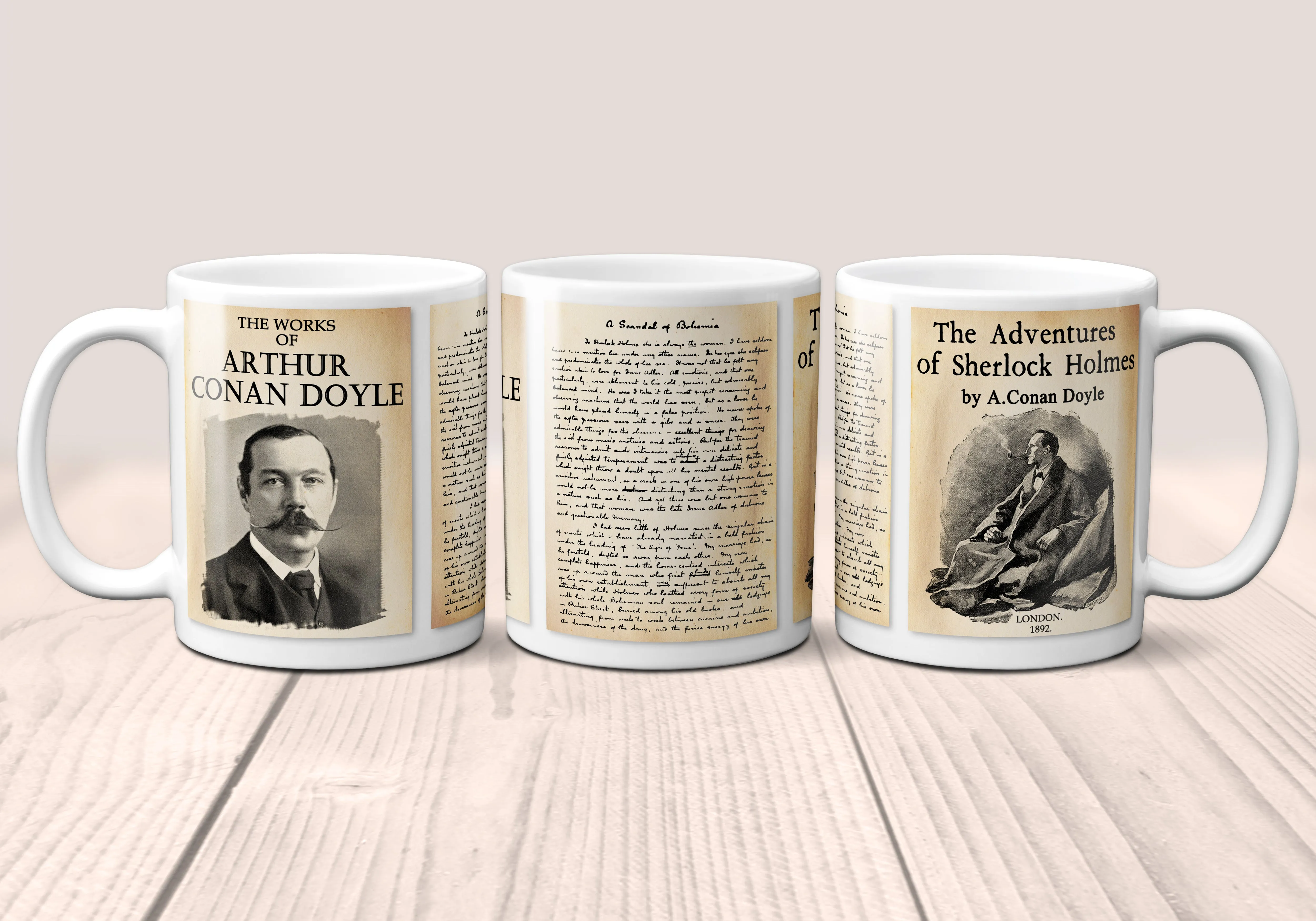 Sherlock Holmes Mug, The Adventures of Sherlock Holmes by Arthur Conan Doyle Mug, Bookish Gift for Men, Literary Gift Mug, Bookish Gift