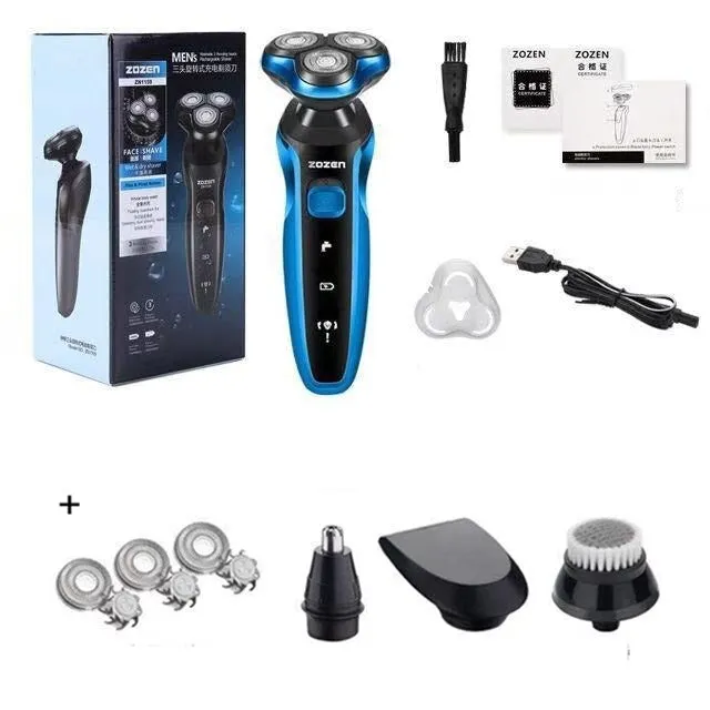 Silver PRO Head and Face Shaver (USB Charging Cable)