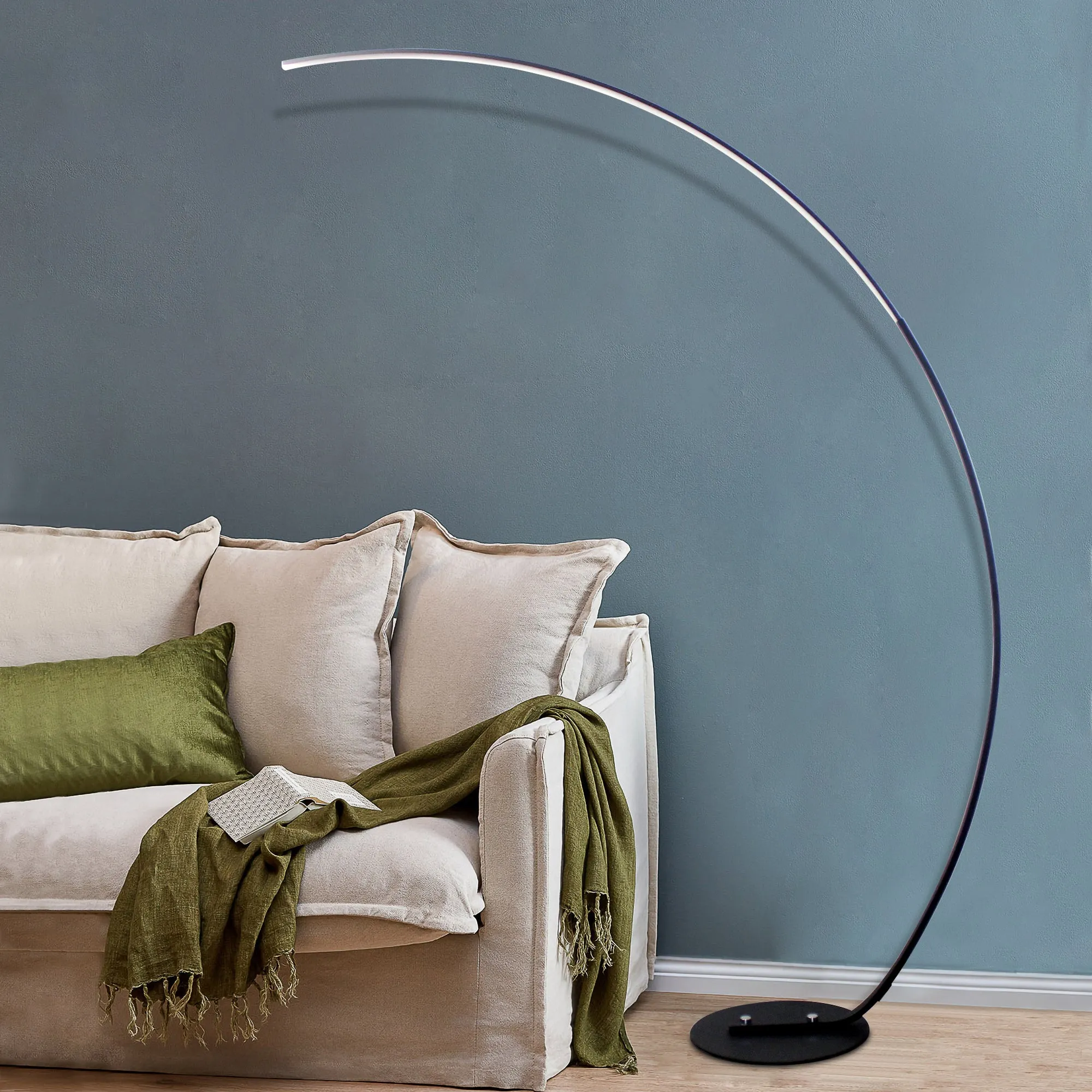 Sleek Modern Curve Floor Lamp with remote