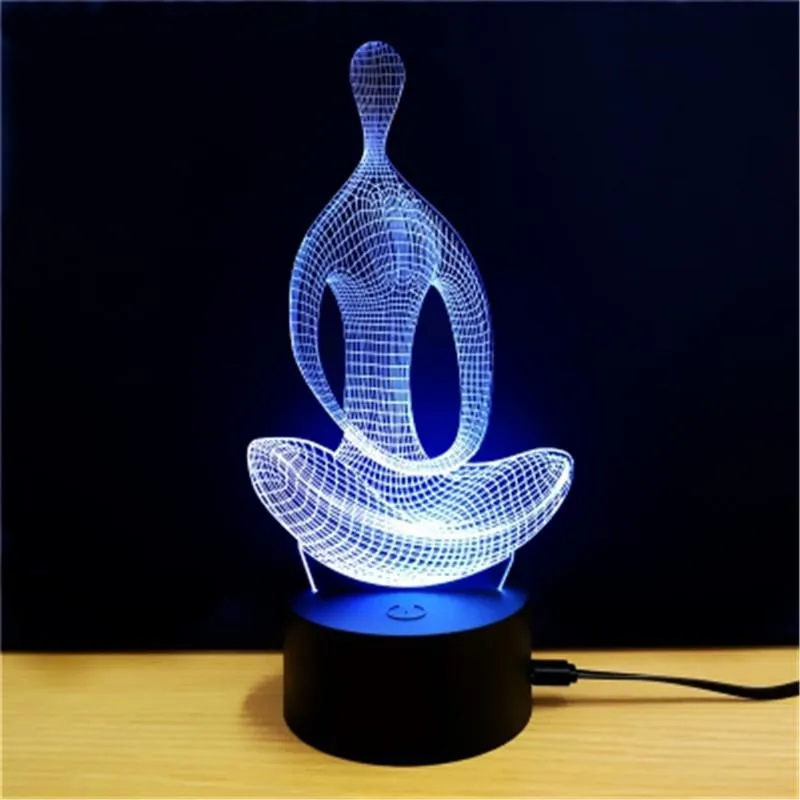 Sparkling Creative Sport 3D LED Lamp Rechargeable RGB Lighting Night Light Gifts