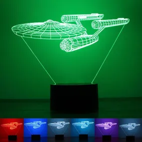 Strange Interstellar Spaceship 3D Night Light Button Charging Base Sci-fi Led Home Light