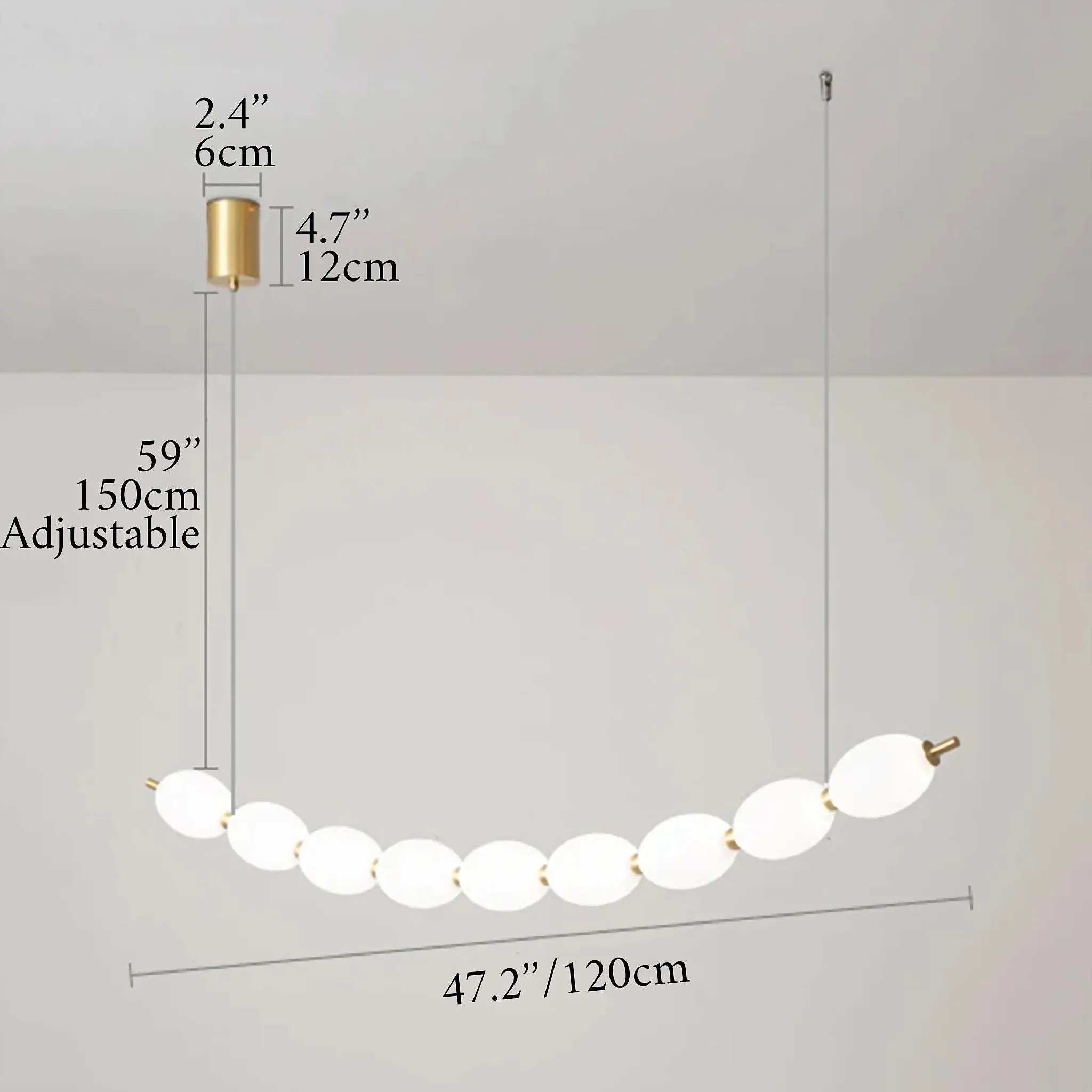 String of Pearls LED Pendant Chandelier