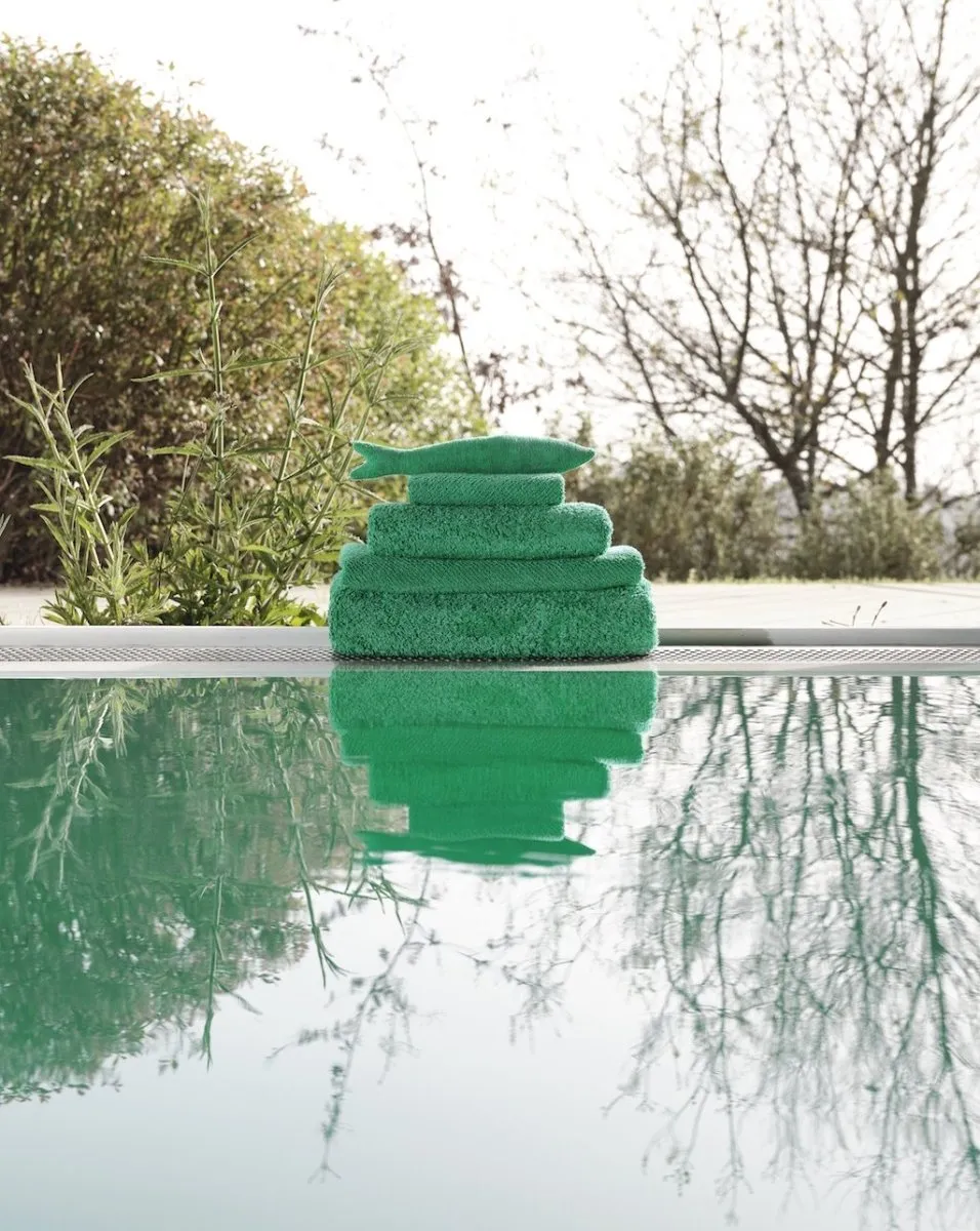 Super Pile Emerald Towels by Abyss & Habidecor