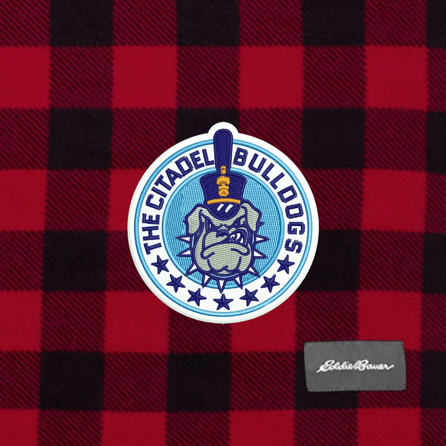 The Citadel, Spike and Stars logo, Eddie Bauer® Woodland Blanket