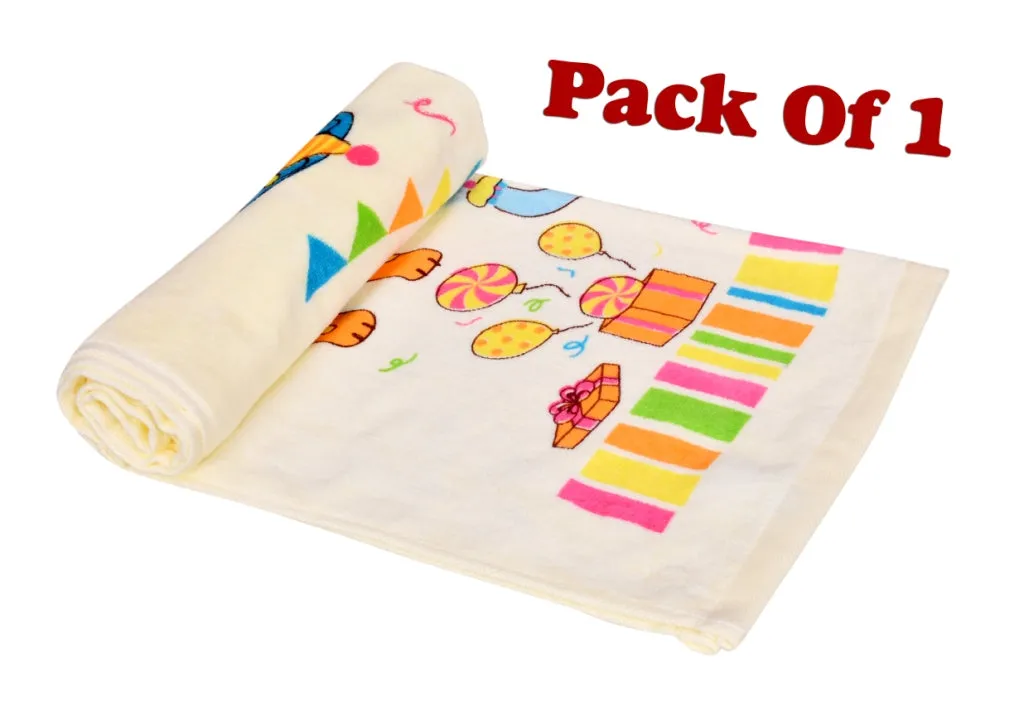 THE LITTLE LOOKERS Super Soft/High Absorbency Towel/Bath Towel / 100% Cotton Washcloth(450GSM) for New Born Baby/Infants/Toddlers