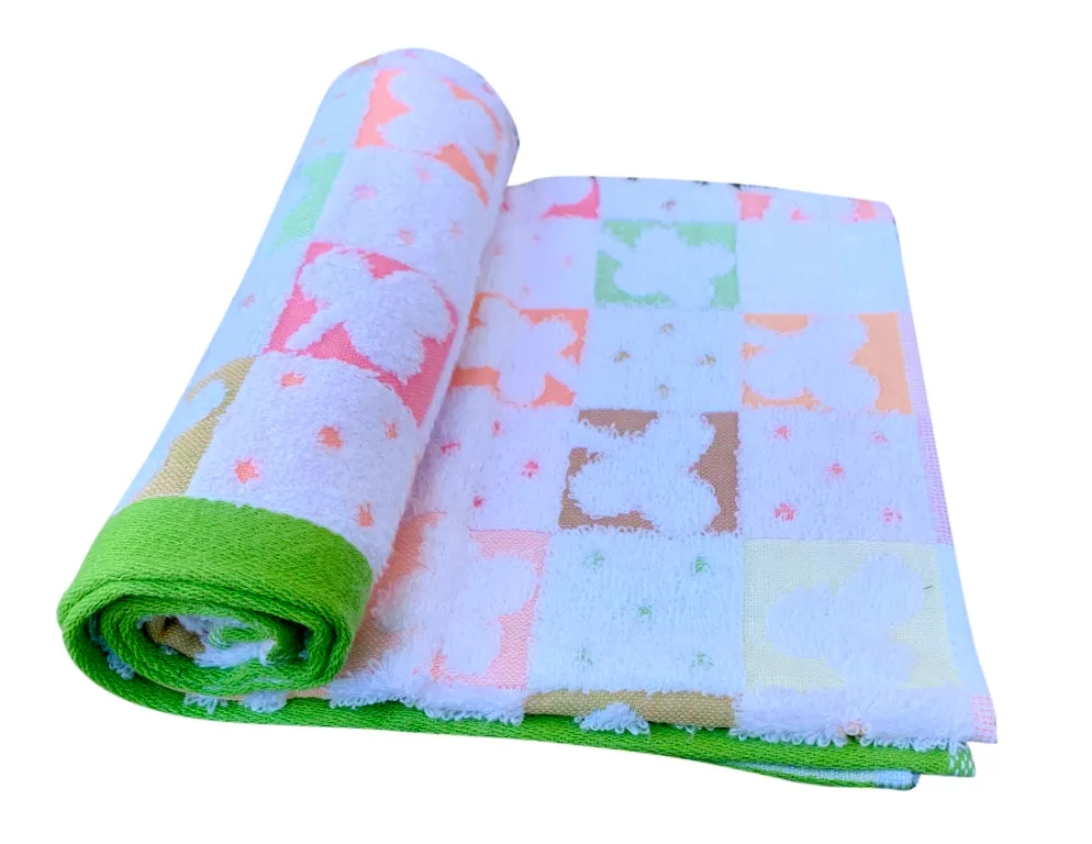 THE LITTLE LOOKERS Towel/Bath Towel/Qick Dry Towels/100% Cotton 500GSM Printed Towel Washcloth for New Born Baby/Infants/Toddlers