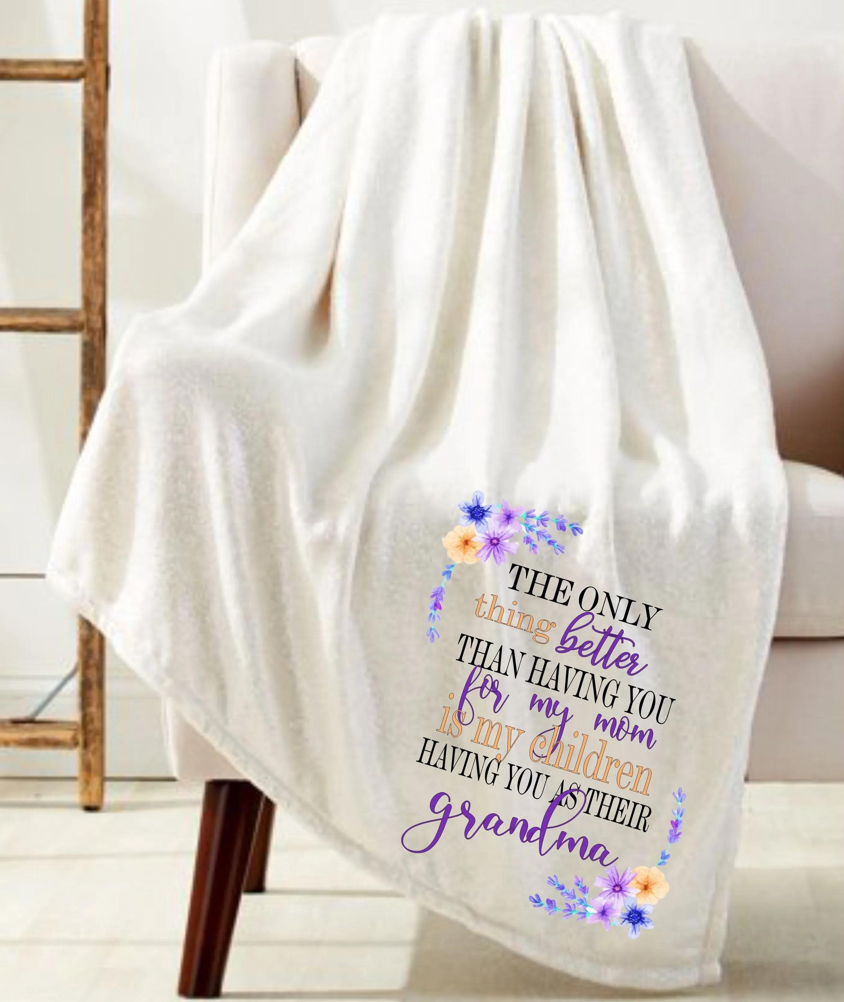 The Only Thing Better Than Having You As My Mom (personalized name) Keepsake Blanket, Plush Blanket, Grandparent Gift